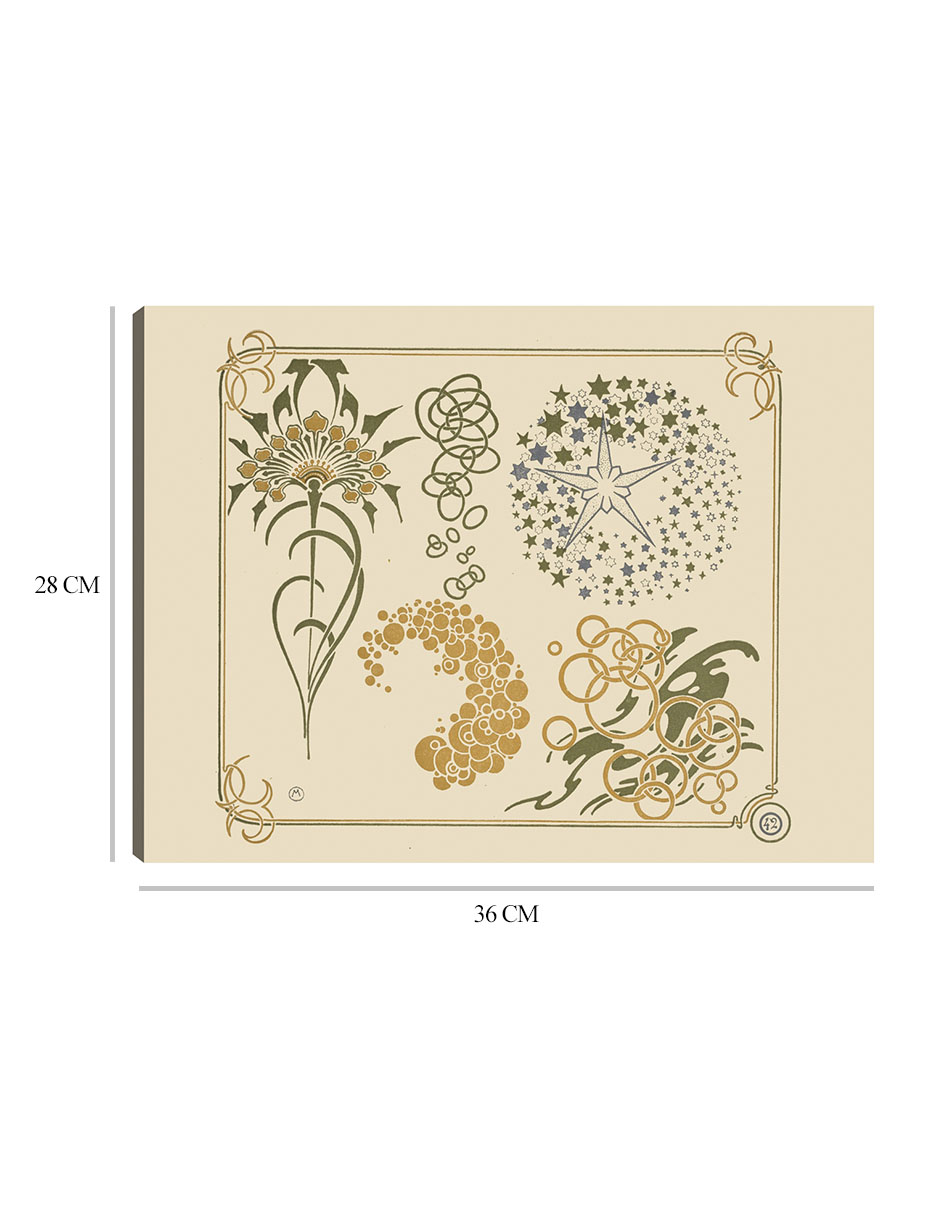 Foto 5 | Cuadro Decorativo - Diseño Abstracto Basado En Estrellas, Círculos, Hojas. (1900)- Alphonse Mucha - Fine Art Tj