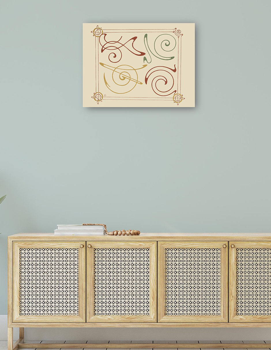 Foto 4 pulgar | Cuadro Decorativo - Diseño Abstracto Basado En Arabescos. (1900)- Alphonse Mucha - 28x36 - Impresión En Lienzo - F