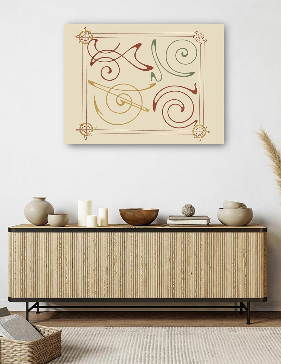 Foto 5 pulgar | Cuadro Decorativo - Diseño Abstracto Basado En Arabescos. (1900)- Alphonse Mucha - 28x36 - Impresión En Lienzo - F