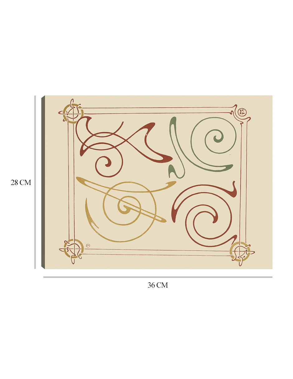 Foto 6 pulgar | Cuadro Decorativo - Diseño Abstracto Basado En Arabescos. (1900)- Alphonse Mucha - 28x36 - Impresión En Lienzo - F