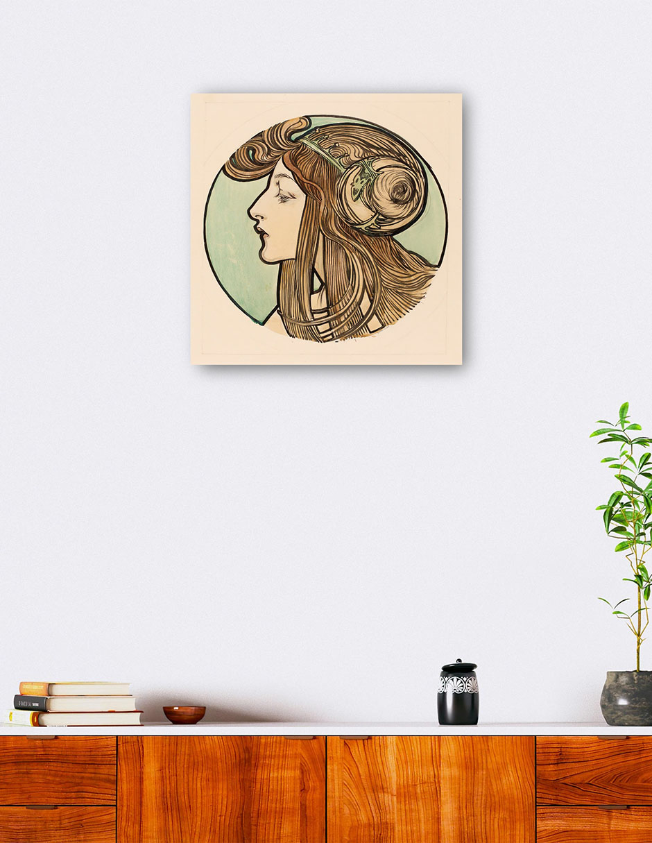 Foto 5 pulgar | Cuadro Decorativo - Vidriera Para La Fachada De La Boutique Fouquet Iii- Alphonse Mucha-51x51- Impresión En Lie