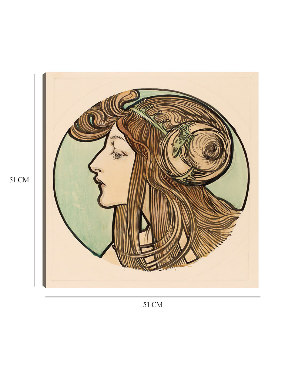 Foto 6 pulgar | Cuadro Decorativo - Vidriera Para La Fachada De La Boutique Fouquet Iii- Alphonse Mucha-51x51- Impresión En Lie