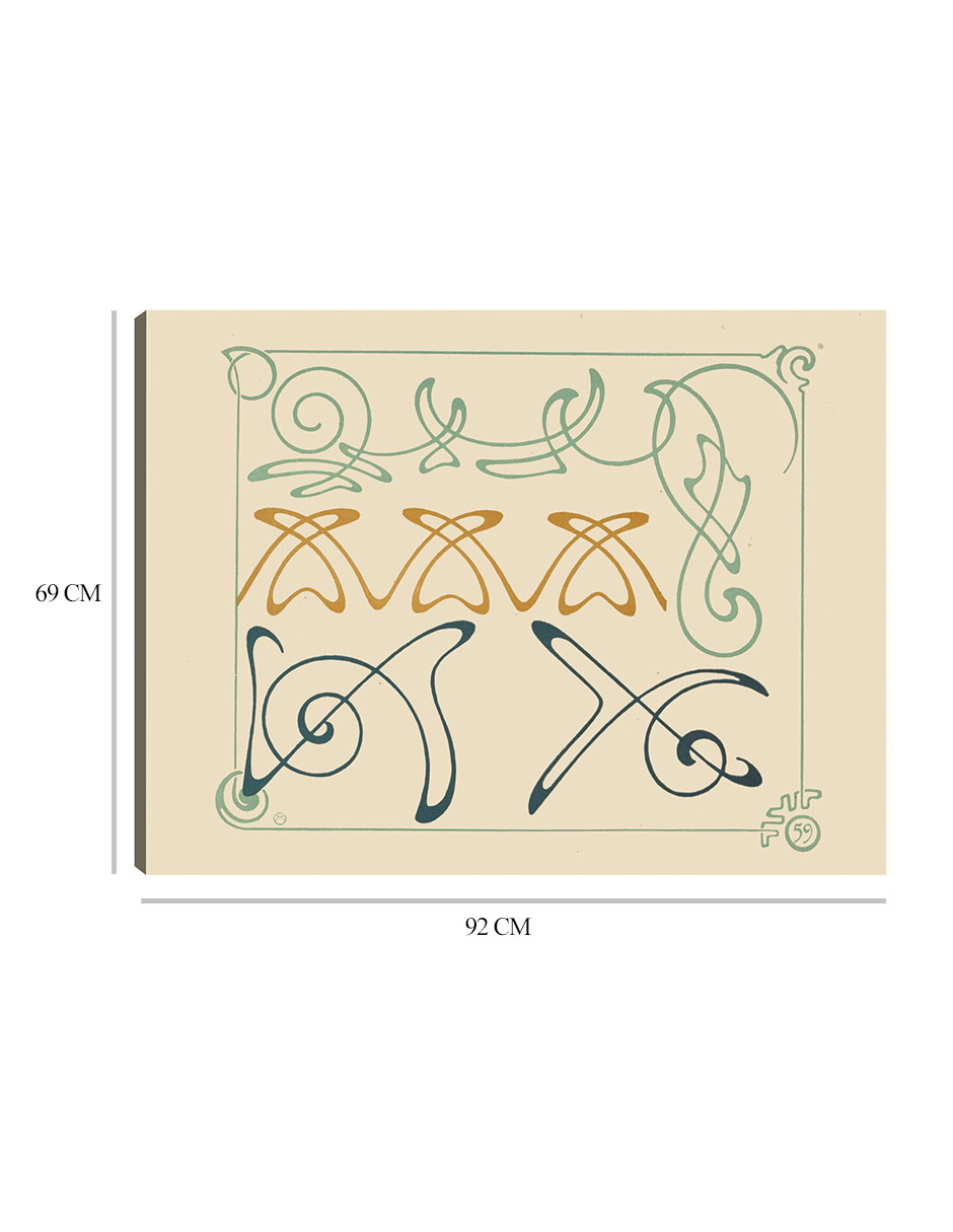 Foto 5 | Cuadro Decorativo - Diseño Abstracto Basado En Arabescos (1900)- Alphonse Mucha - 69x92 - Impresión En Lienzo - Fin
