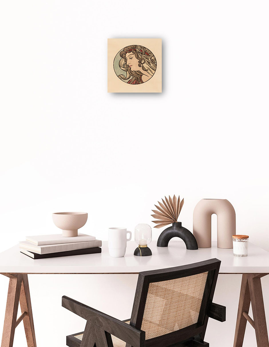Foto 1 | Cuadro Decorativo - Vidriera Para La Fachada De La Boutique Fouquet Vi- Alphonse Mucha -51x51- Impresión En Lie