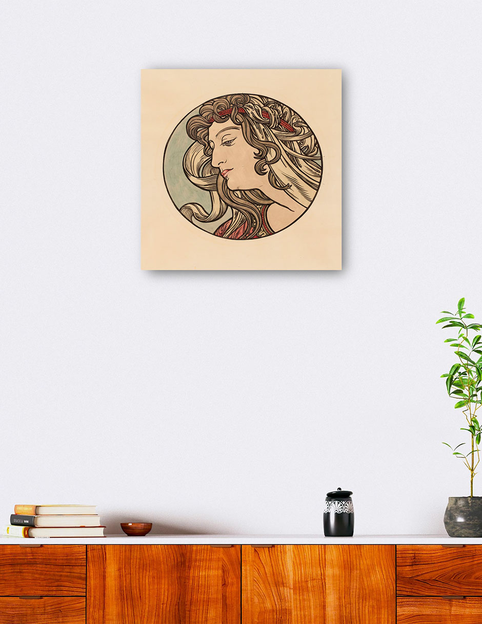 Foto 5 pulgar | Cuadro Decorativo - Vidriera Para La Fachada De La Boutique Fouquet Vi- Alphonse Mucha -51x51- Impresión En Lie