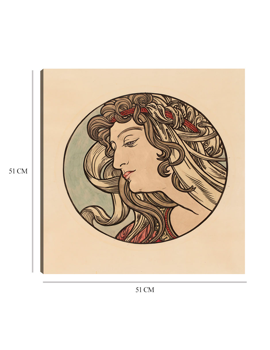 Foto 6 pulgar | Cuadro Decorativo - Vidriera Para La Fachada De La Boutique Fouquet Vi- Alphonse Mucha -51x51- Impresión En Lie