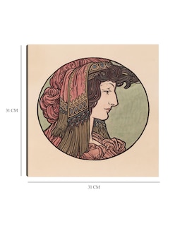 Foto 5 | Cuadro Decorativo - Vidriera Para La Fachada De La Boutique Fouquet V- Alphonse Mucha-31x31- Impresión En Lienzo