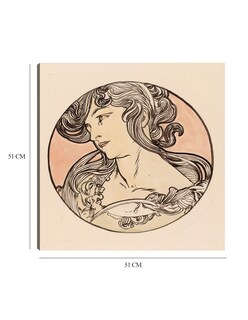 Foto 5 | Cuadro Decorativo - Vidriera Para La Fachada De La Boutique Fouquet Vii- Alphonse Mucha-51x51- Impresión En Lie