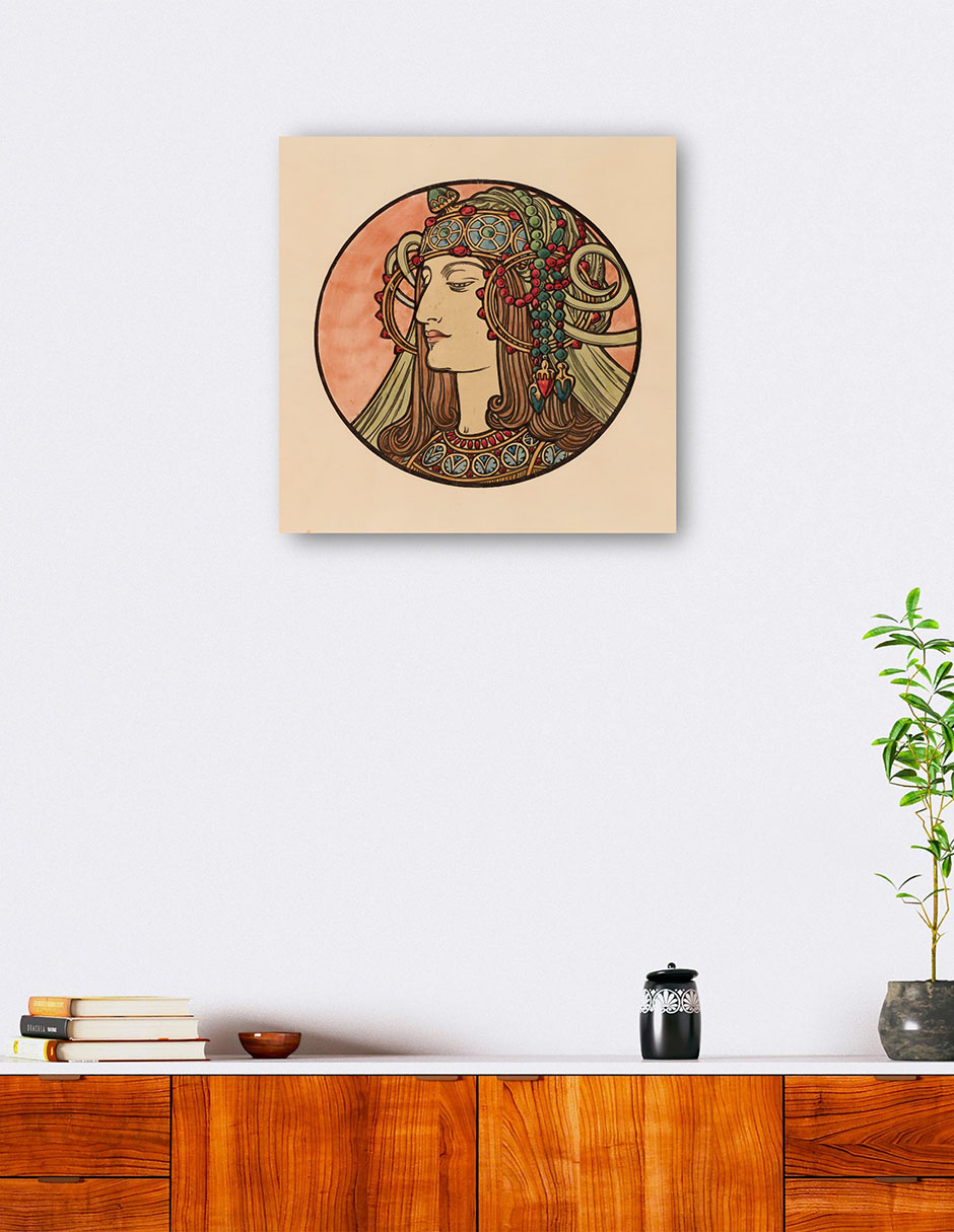 Foto 5 pulgar | Cuadro Decorativo - Vidriera Para La Fachada De La Boutique Fouquet Iv- Alphonse Mucha-51x51- Impresión En Lienz
