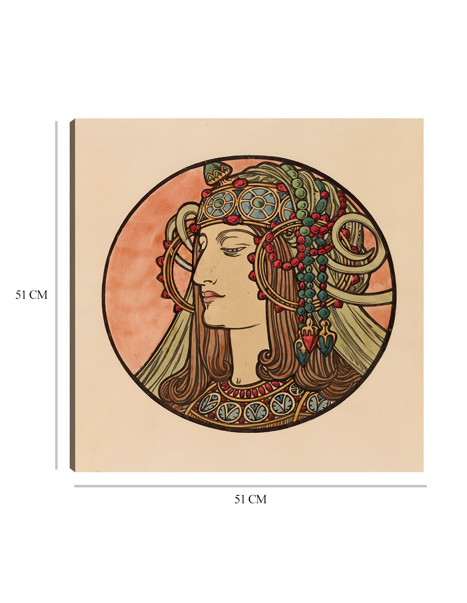 Foto 6 pulgar | Cuadro Decorativo - Vidriera Para La Fachada De La Boutique Fouquet Iv- Alphonse Mucha-51x51- Impresión En Lienz