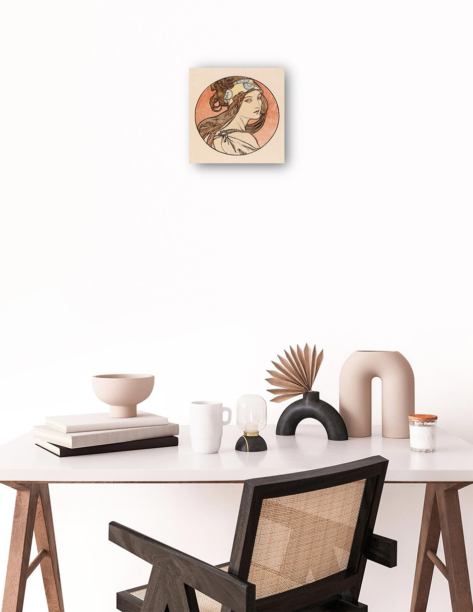 Foto 1 | Cuadro Decorativo - Vidriera Para La Fachada De La Boutique Fouquet I- Alphonse Mucha -51x51 - Impresión En Lie