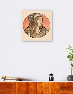 Foto 4 | Cuadro Decorativo - Vidriera Para La Fachada De La Boutique Fouquet Ii- Alphonse Mucha-31x31 - Impresión En Lie