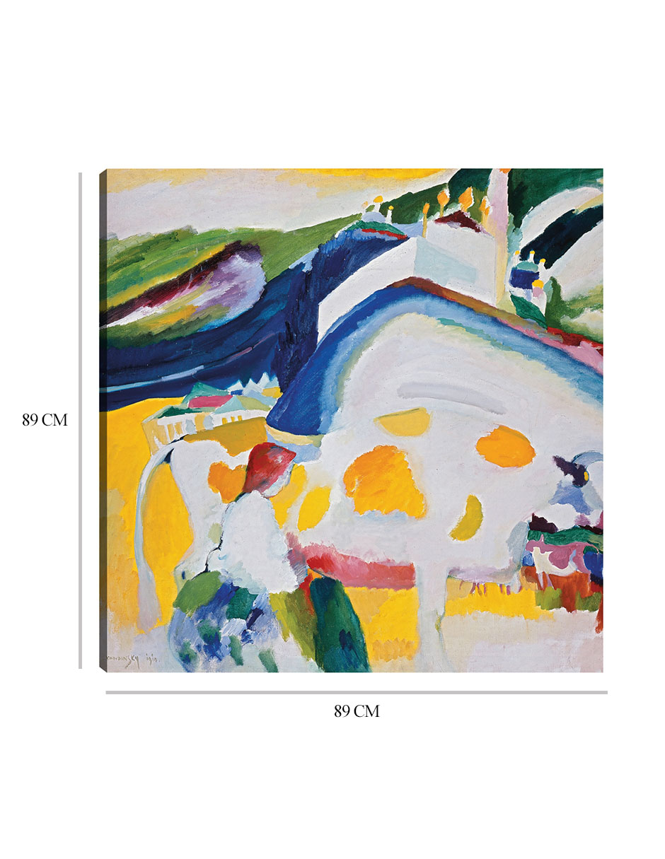Foto 7 pulgar | Cuadro Decorativo - La Vaca (1910)- Wassily Kandinsky - Abstracto - 89x89 - Impresión En Lienzo - Fine Art Tj