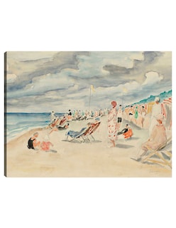 Foto 1 | Cuadro Decorativo - La Playa De Deauville (1928)- Henri Lebasque - Costa - 46x61 - Impresión En Lienzo - Fine Art Tj
