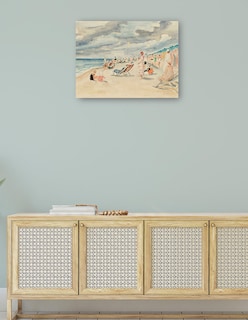 Foto 4 | Cuadro Decorativo - La Playa De Deauville (1928)- Henri Lebasque - Costa - 46x61 - Impresión En Lienzo - Fine Art Tj