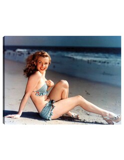 Foto 1 | Cuadro Decorativo - Marilyn Monroe, Postal- Unknown - Religión - 46x61 - Impresión En Lienzo - Fine Art Tj