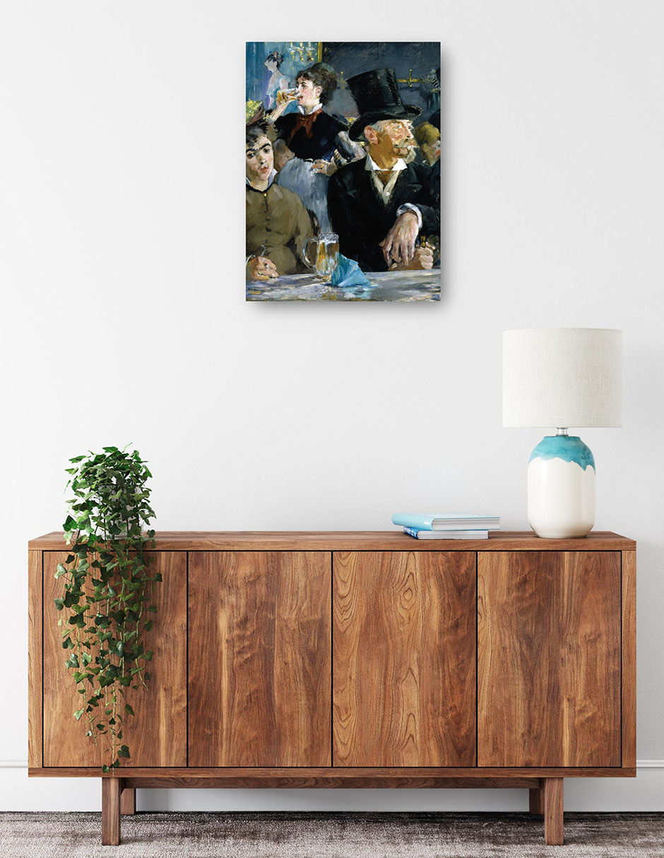 Foto 2 | Cuadro Decorativo - En El Café- Edouard Manet - Fotografía - 28x36 - Impresión En Lienzo - Fine Art Tj