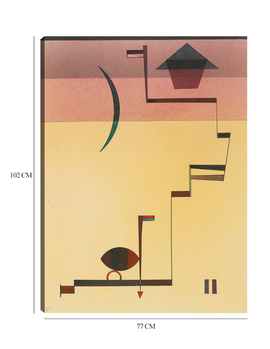 Foto 7 pulgar | Cuadro Decorativo - Eckig (angular) (1931)- Wassily Kandinsky - Abstracto - 77x102 - Impresión En Lienzo - Fine Art Tj