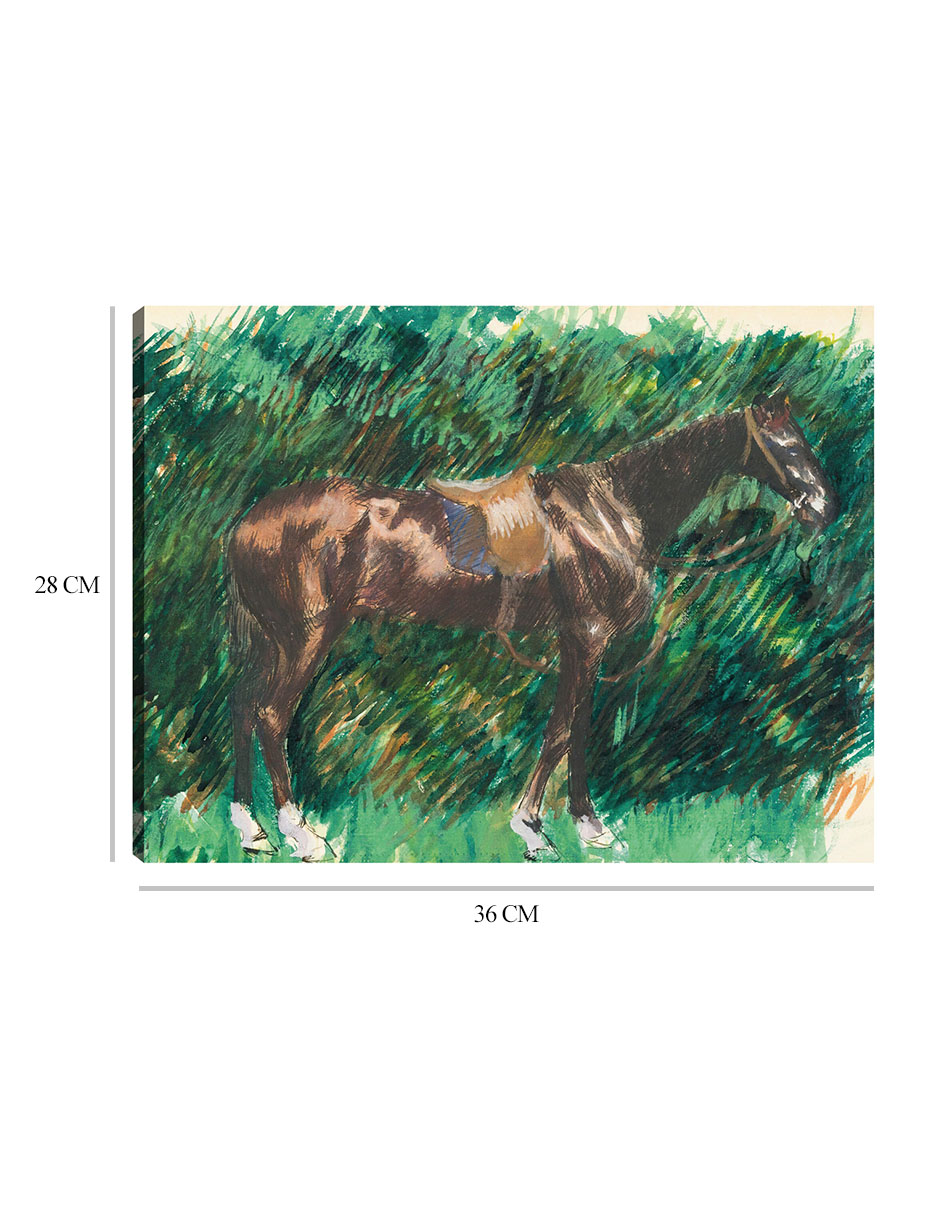 Foto 7 pulgar | Cuadro Decorativo - Un Caballo- Pierre-auguste Renoir  - Religión - 28x36 - Impresión En Lienzo - Fine Art Tj