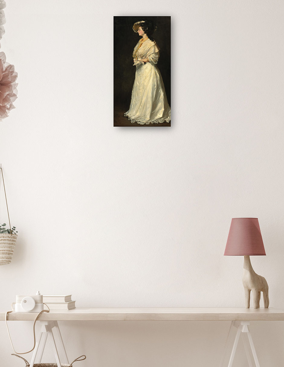 Foto 4 pulgar | Cuadro Decorativo - Mujer Joven En Blanco- Robert Henri - Fotografía - 54x102 - Impresión En Lienzo - Fine Art Tj