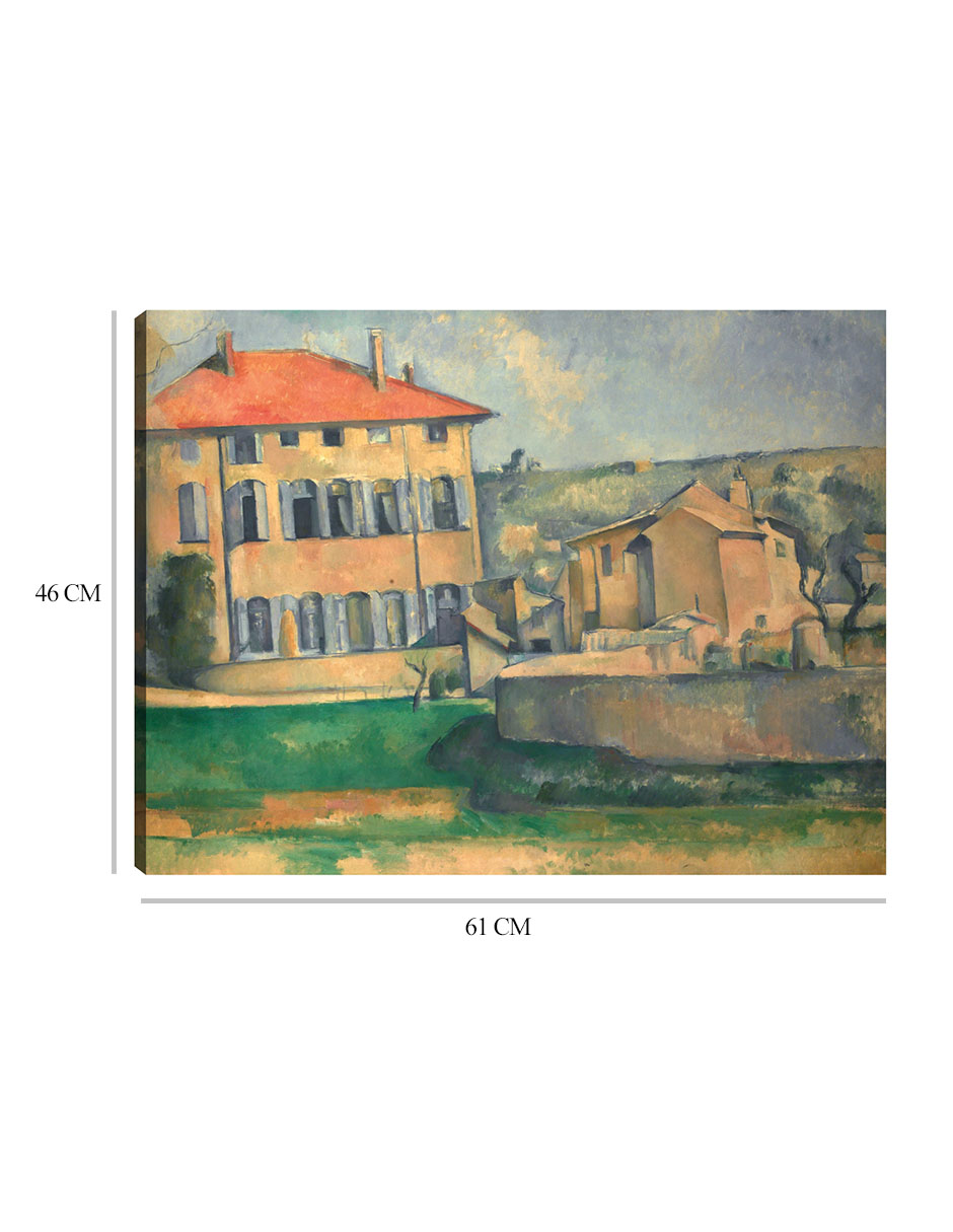 Foto 7 pulgar | Cuadro Decorativo - Casa En Aix (1885 - 1887)- Paul Cézanne - Religión - 46x61 - Impresión En Lienzo - Fine Art Tj