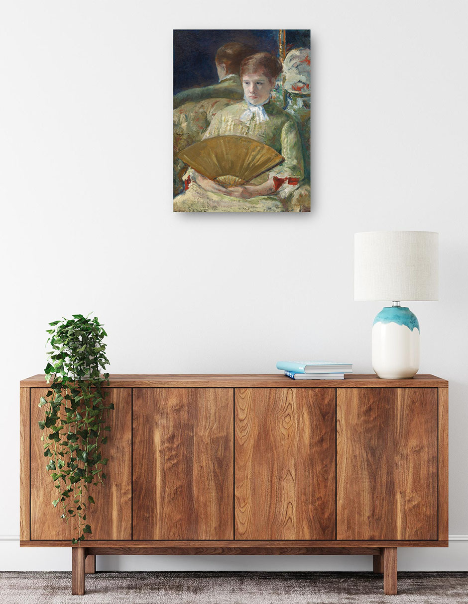 Foto 2 | Cuadro Decorativo - Mujer Con Un Abanico- Mary Cassatt - Fotografía - 77x102 - Impresión En Lienzo - Fine Art Tj