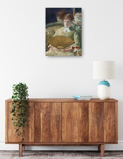 Foto 2 | Cuadro Decorativo - Mujer Con Un Abanico- Mary Cassatt - Fotografía - 77x102 - Impresión En Lienzo - Fine Art Tj