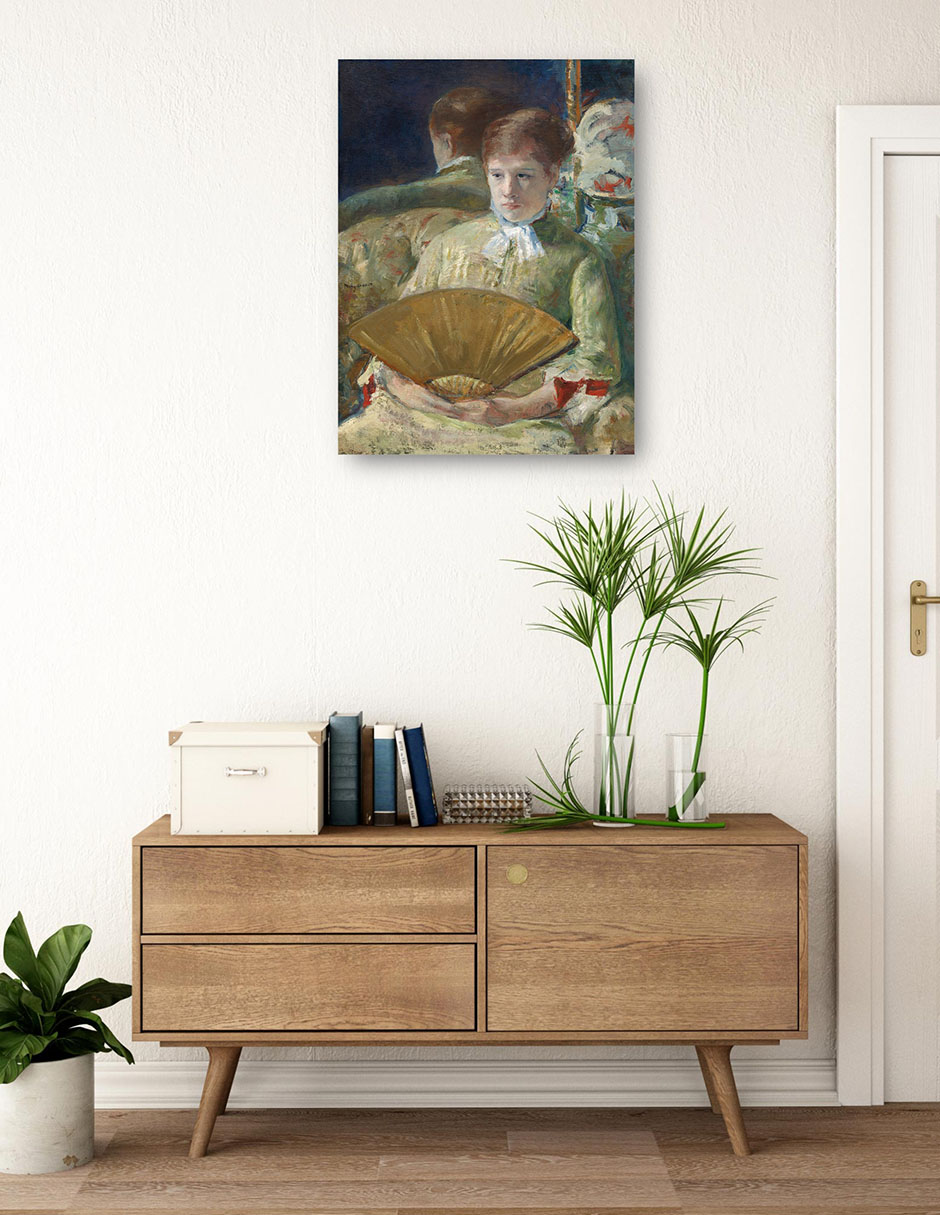 Foto 4 pulgar | Cuadro Decorativo - Mujer Con Un Abanico- Mary Cassatt - Fotografía - 77x102 - Impresión En Lienzo - Fine Art Tj