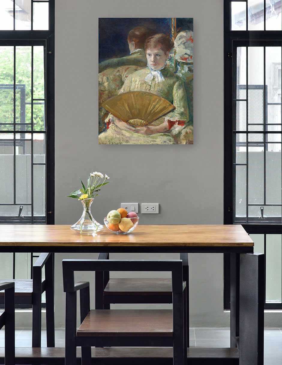 Foto 5 pulgar | Cuadro Decorativo - Mujer Con Un Abanico- Mary Cassatt - Fotografía - 77x102 - Impresión En Lienzo - Fine Art Tj