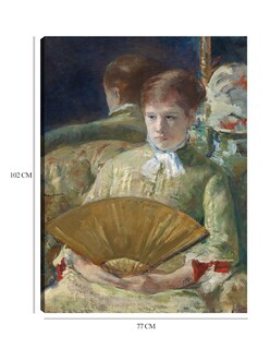 Foto 6 | Cuadro Decorativo - Mujer Con Un Abanico- Mary Cassatt - Fotografía - 77x102 - Impresión En Lienzo - Fine Art Tj
