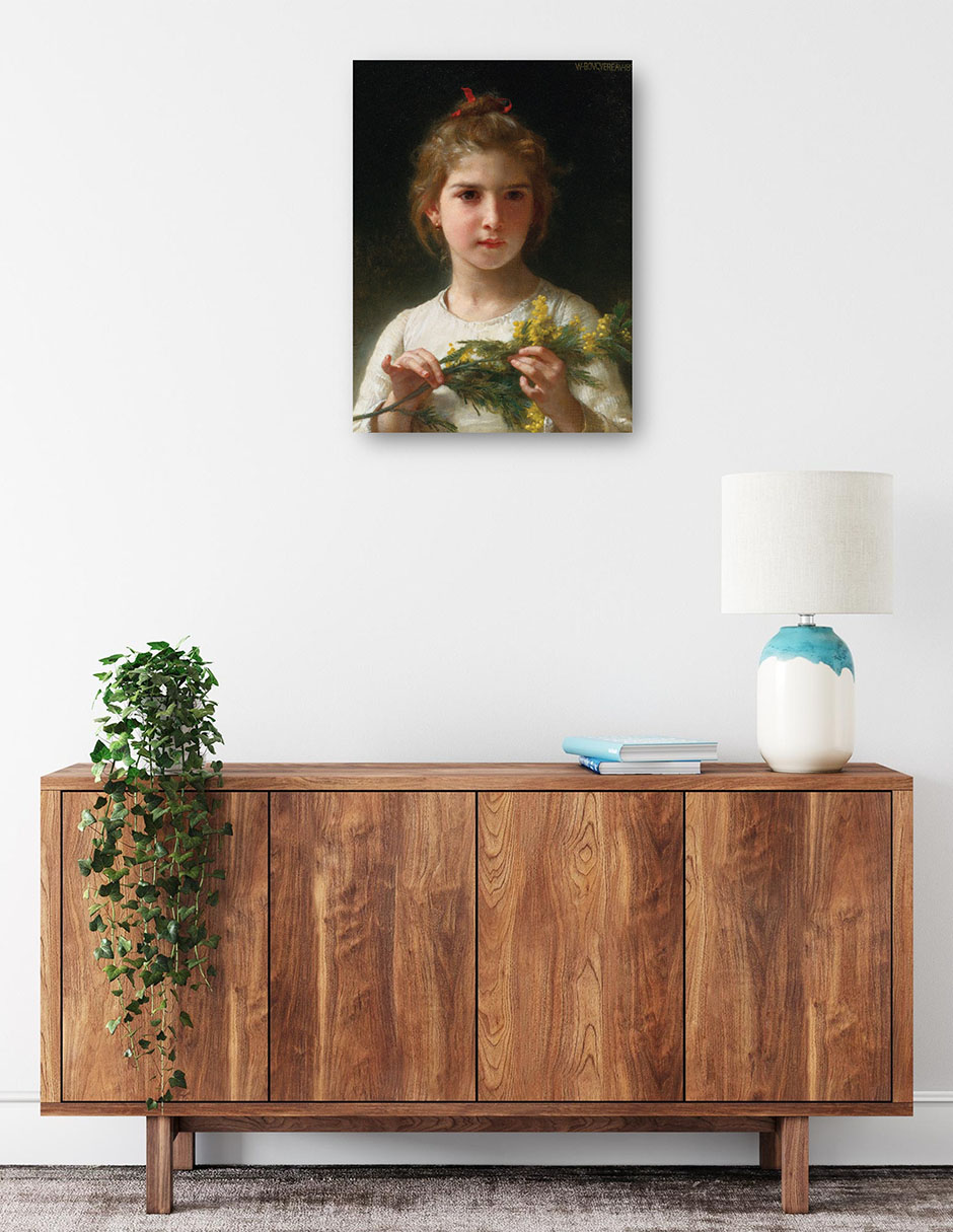Foto 3 pulgar | Cuadro Decorativo - Mimosa (1899)- William Bouguereau - Fotografía - 46x61 - Impresión En Lienzo - Fine Art Tj