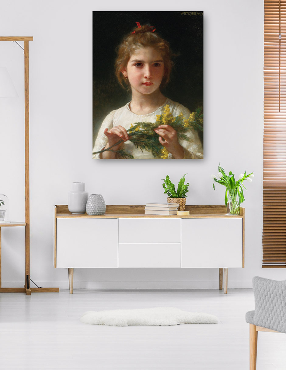 Foto 6 pulgar | Cuadro Decorativo - Mimosa (1899)- William Bouguereau - Fotografía - 46x61 - Impresión En Lienzo - Fine Art Tj
