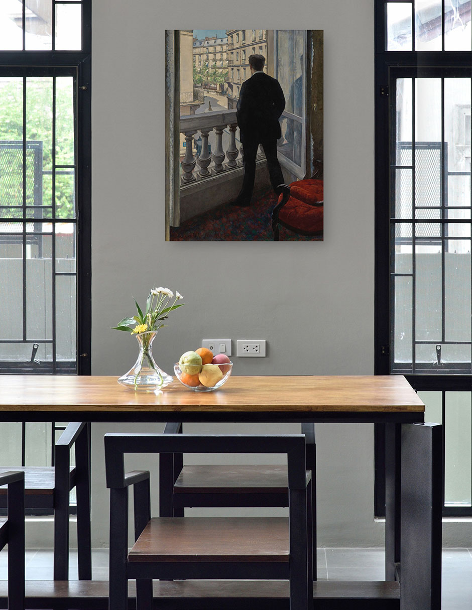 Foto 5 pulgar | Cuadro Decorativo - Joven En Su Ventana (1876)- Gustave Caillebotte - Fotografía - 107x143 - Impresión En Lienzo