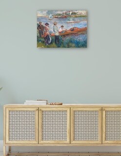 Foto 4 | Cuadro Decorativo - Remeros En Chatou- Pierre-auguste Renoir - Religión - 77x102 - Impresión En Lienzo - Fine Art Tj