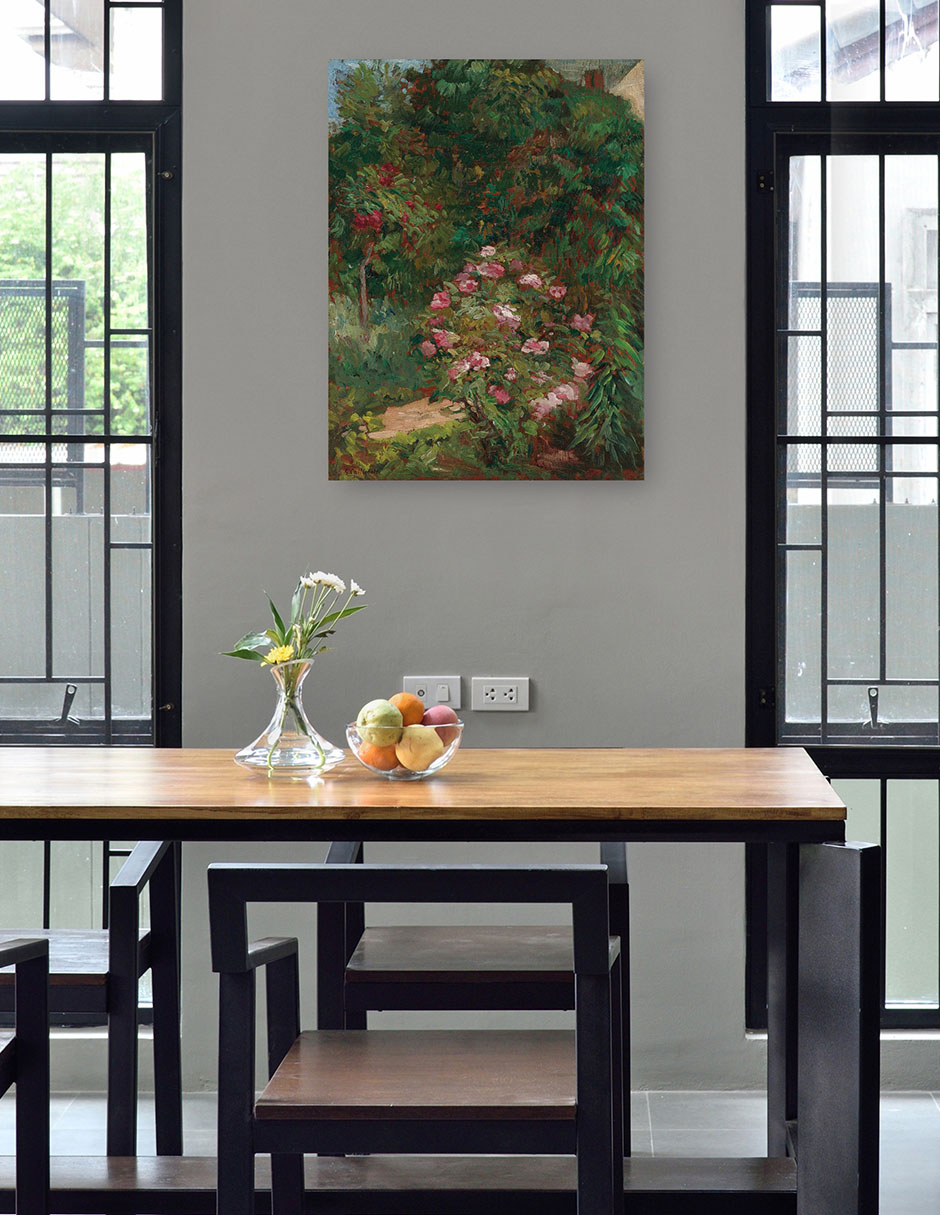Foto 5 pulgar | Cuadro Decorativo - Jardín De Flores (1884)- Gustave Caillebotte - Paisaje - 69x92 - Impresión En Lienzo - Fine Art Tj