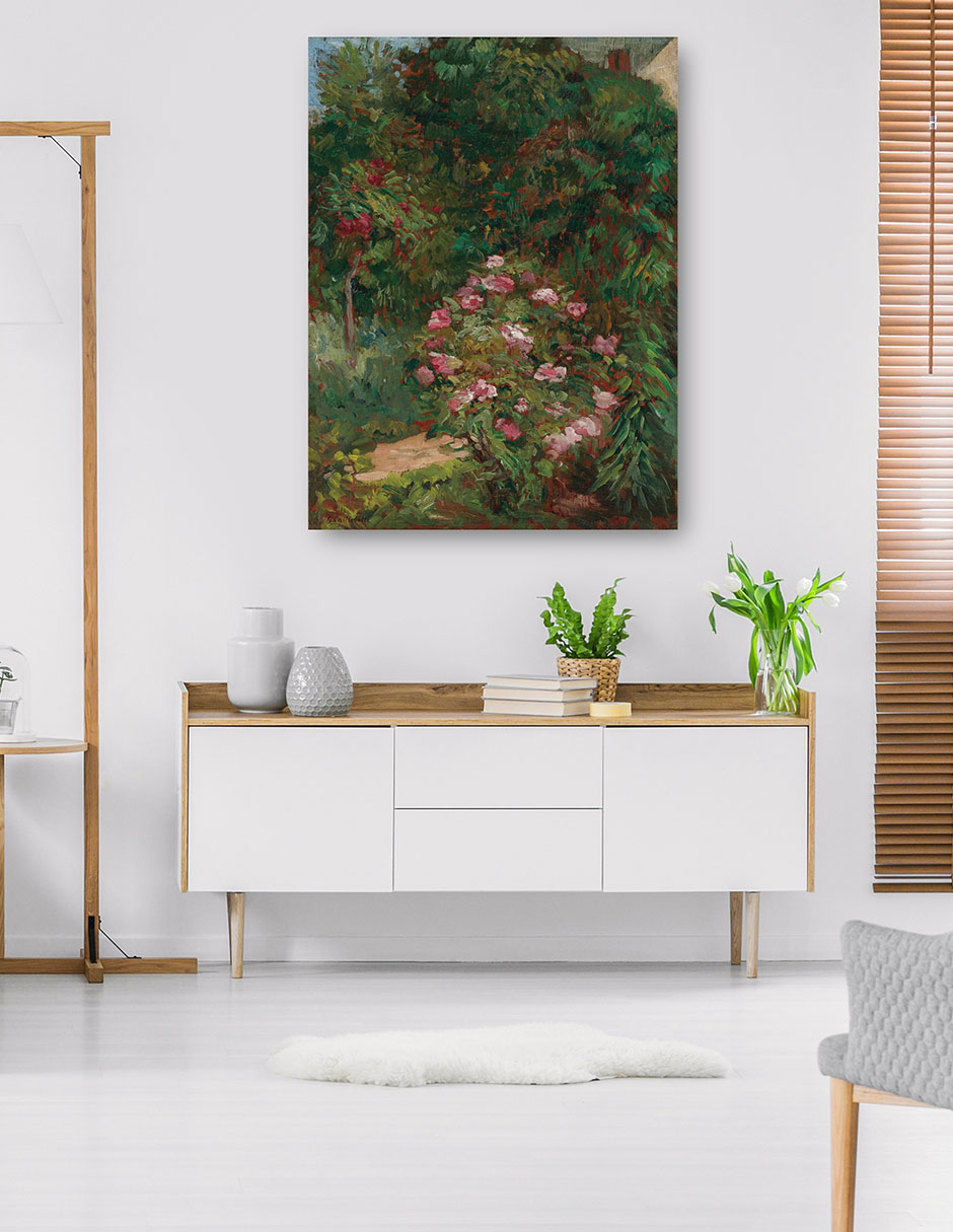 Foto 6 pulgar | Cuadro Decorativo - Jardín De Flores (1884)- Gustave Caillebotte - Paisaje - 69x92 - Impresión En Lienzo - Fine Art Tj