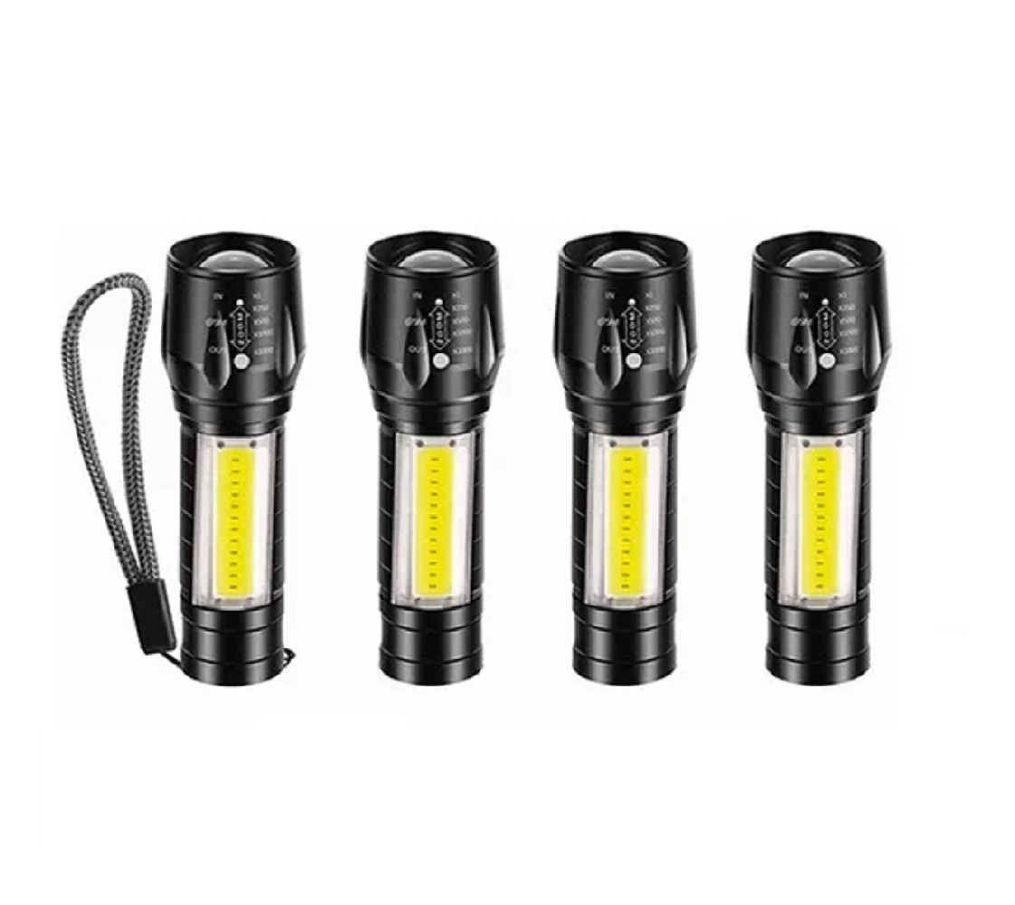 Set de 4 Lámparas Malubero Táctica Recargable Led