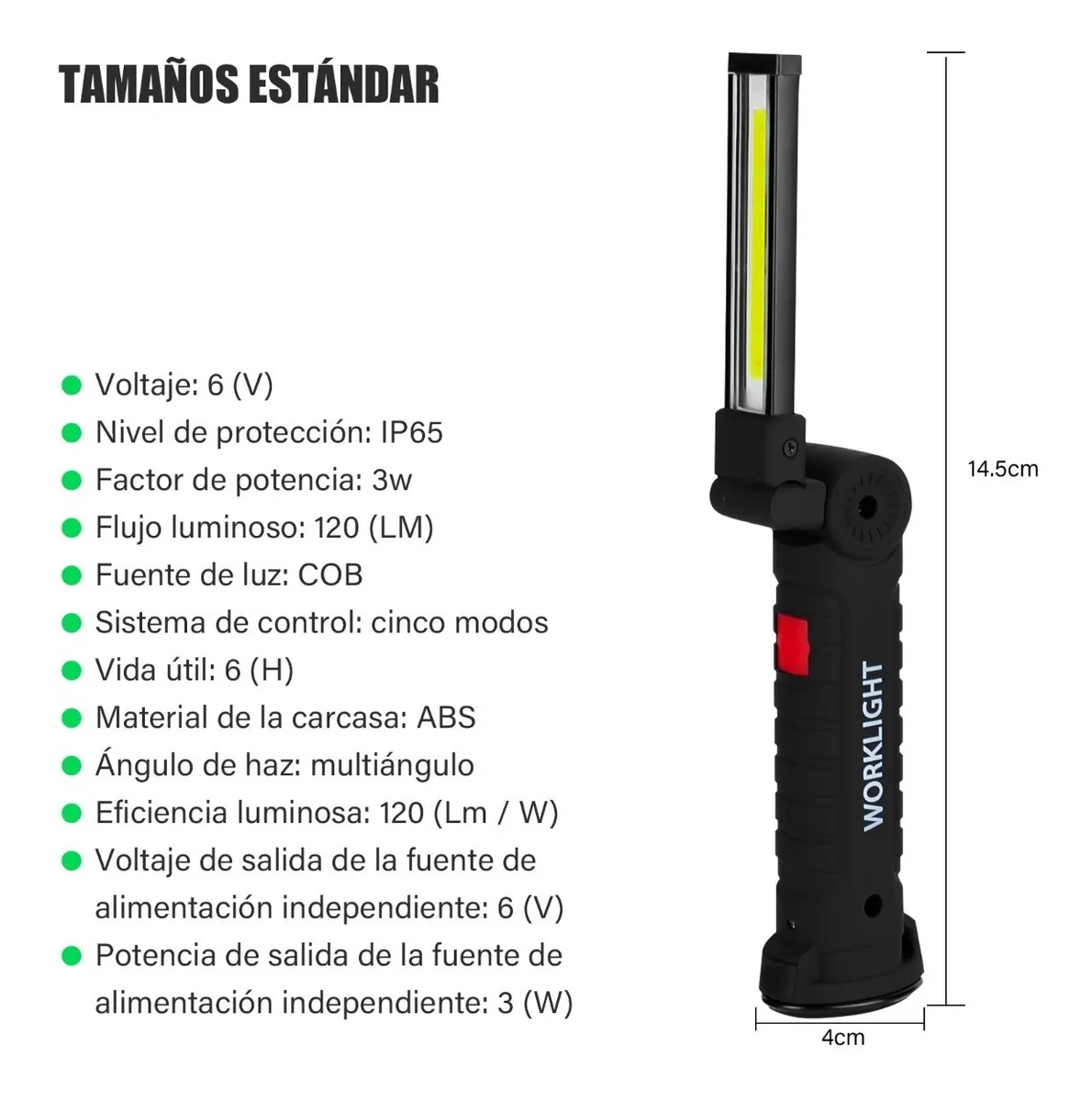 Foto 3 | Lampara Recargable Luces de Emergencia Multifuncional