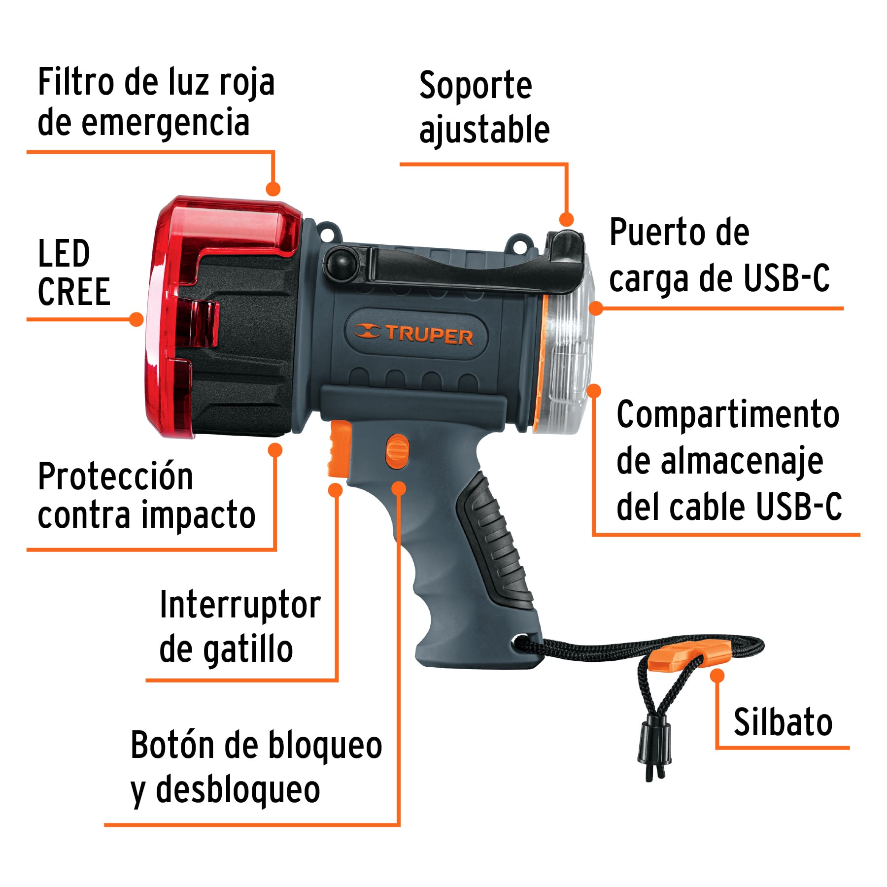 Foto 3 pulgar | Lámpara de Led 900 Lm Truper Recargable Alta Potencia