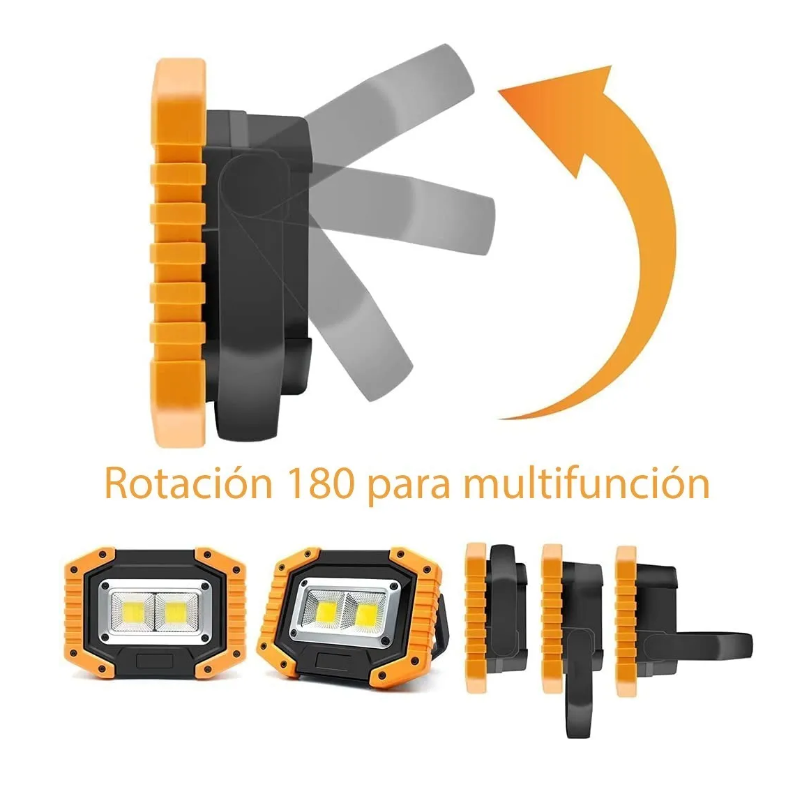 Foto 3 pulgar | Lámpara Recargable de Trabajo Eo Safe Imports ESI-602 color Naranja Tipo Led