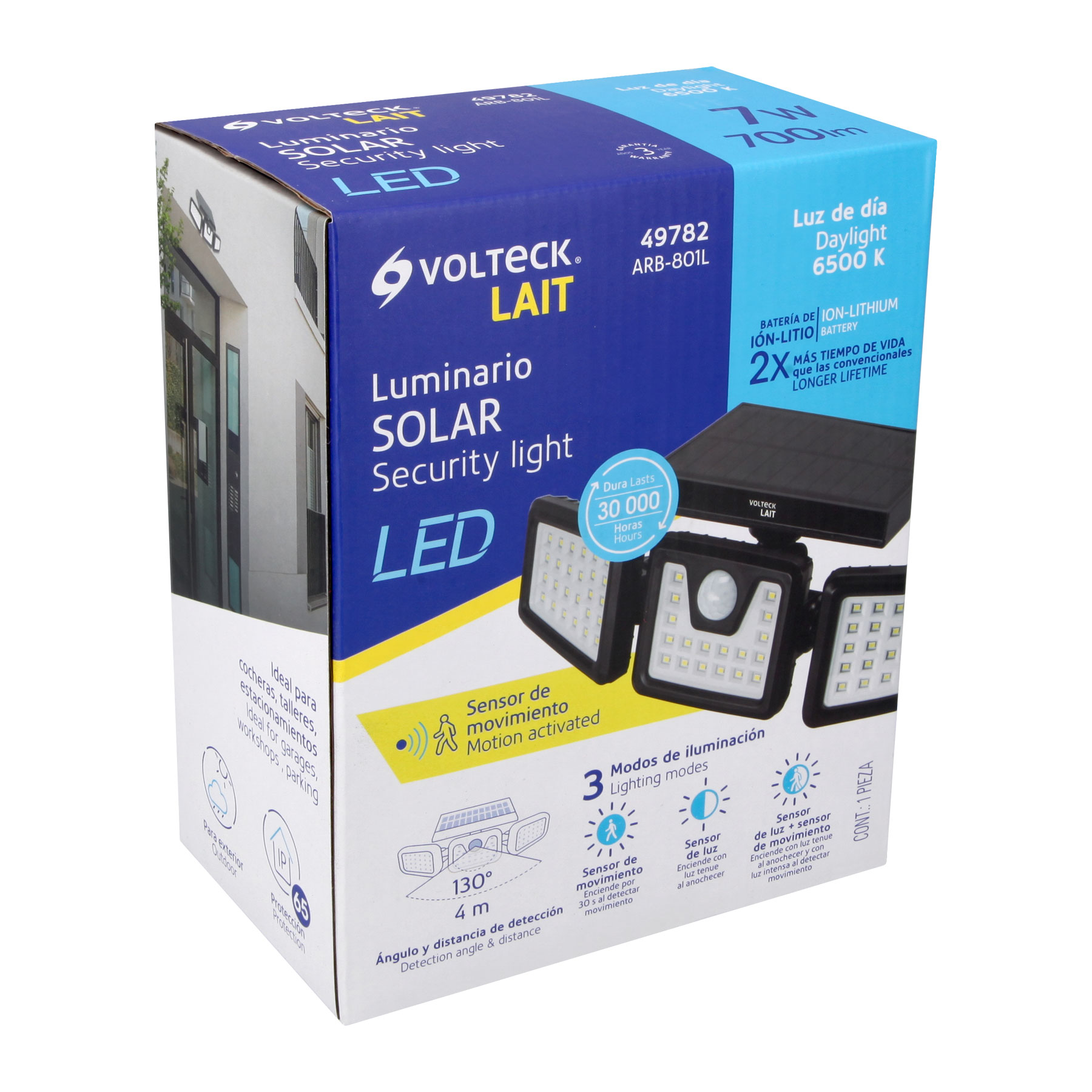 Foto 4 pulgar | Luminario Solar Truper ARB-801L color Negro Led 8 W con Sensor de Movimiento