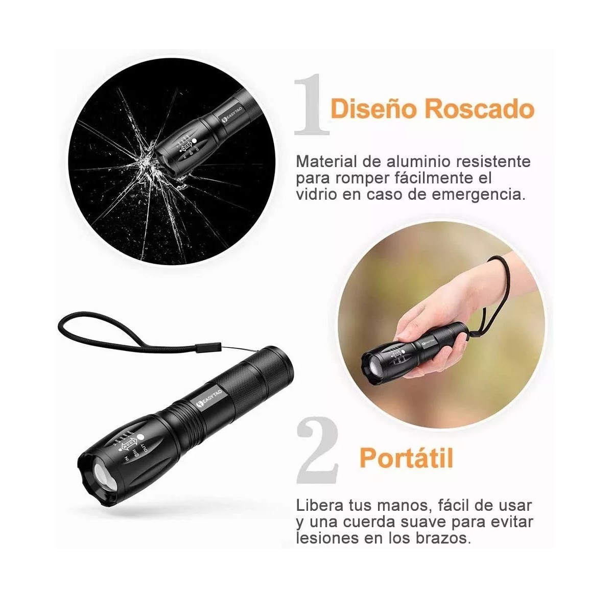 Foto 4 pulgar | Lampara Táctica Eo Safe Imports ESI-4609 color Negro 4000 Lúmenes