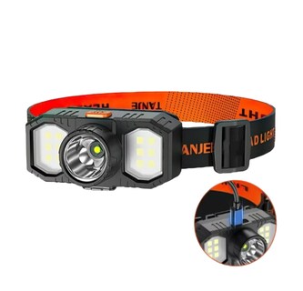 Foto 2 | Lámpara Belug Minera Recargable Por Usb color Negra Con Naranja