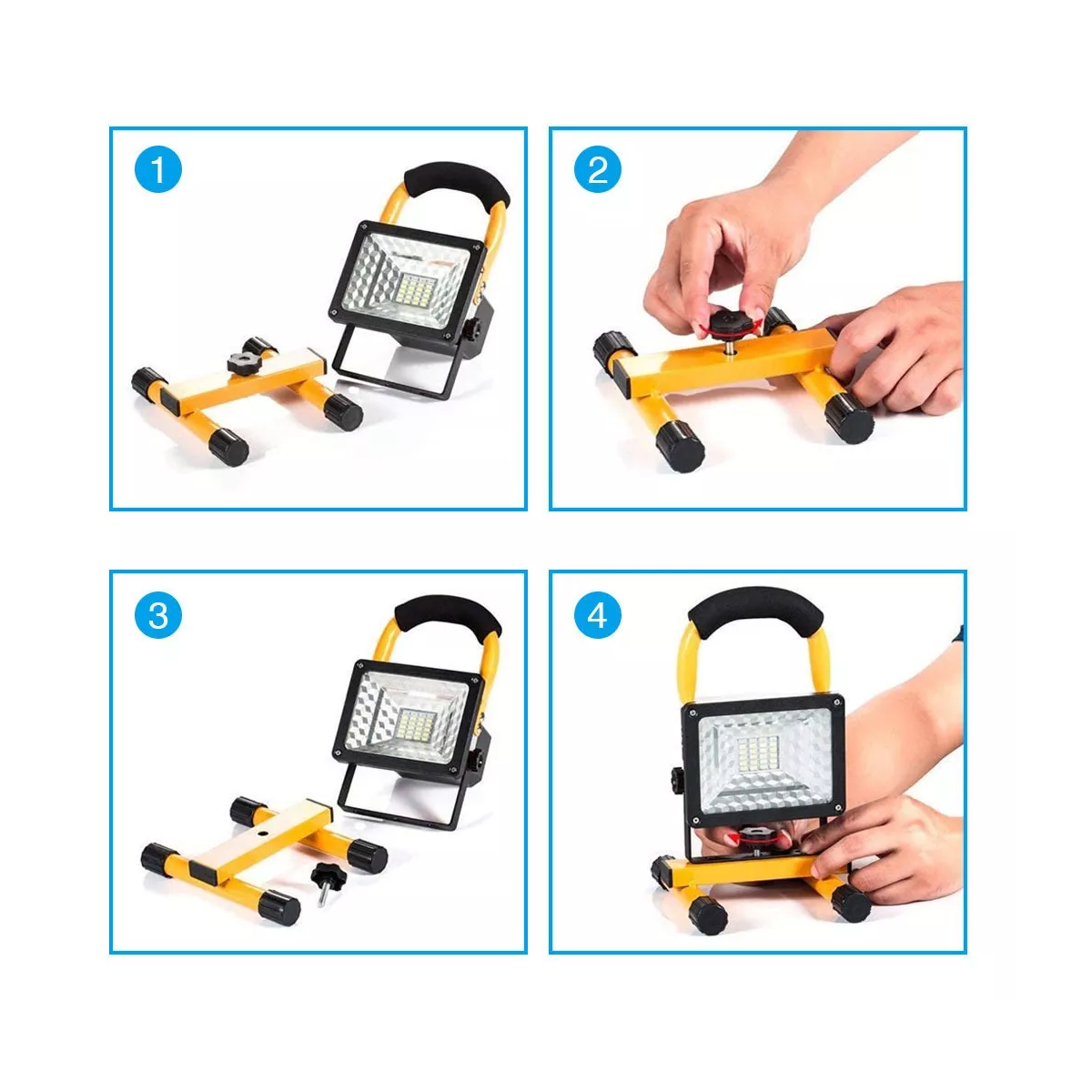 Foto 4 pulgar | Reflector Led Recargable Eo Safe Imports ESI-5347 color Amarillo