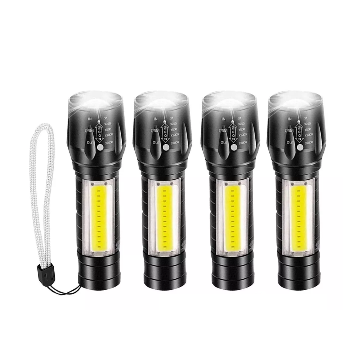 Lamparas Recargables Led Eo Safe Imports ESI-5350 color Negro 4 Unidades