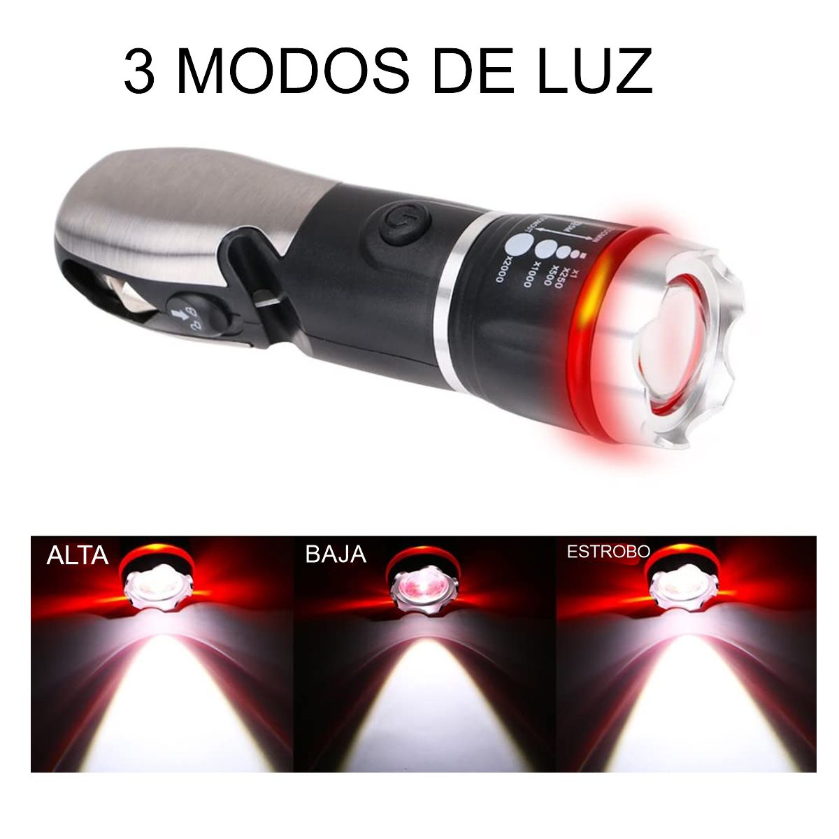 Foto 2 | Lámpara de Emergencia 10833 color Negro Multiherramientas Luz LED Blanca