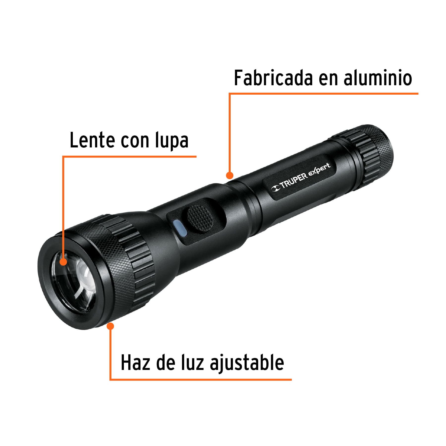 Foto 3 pulgar | Linterna LED Truper Expert color Negro Recargable de Aluminio 310 LM