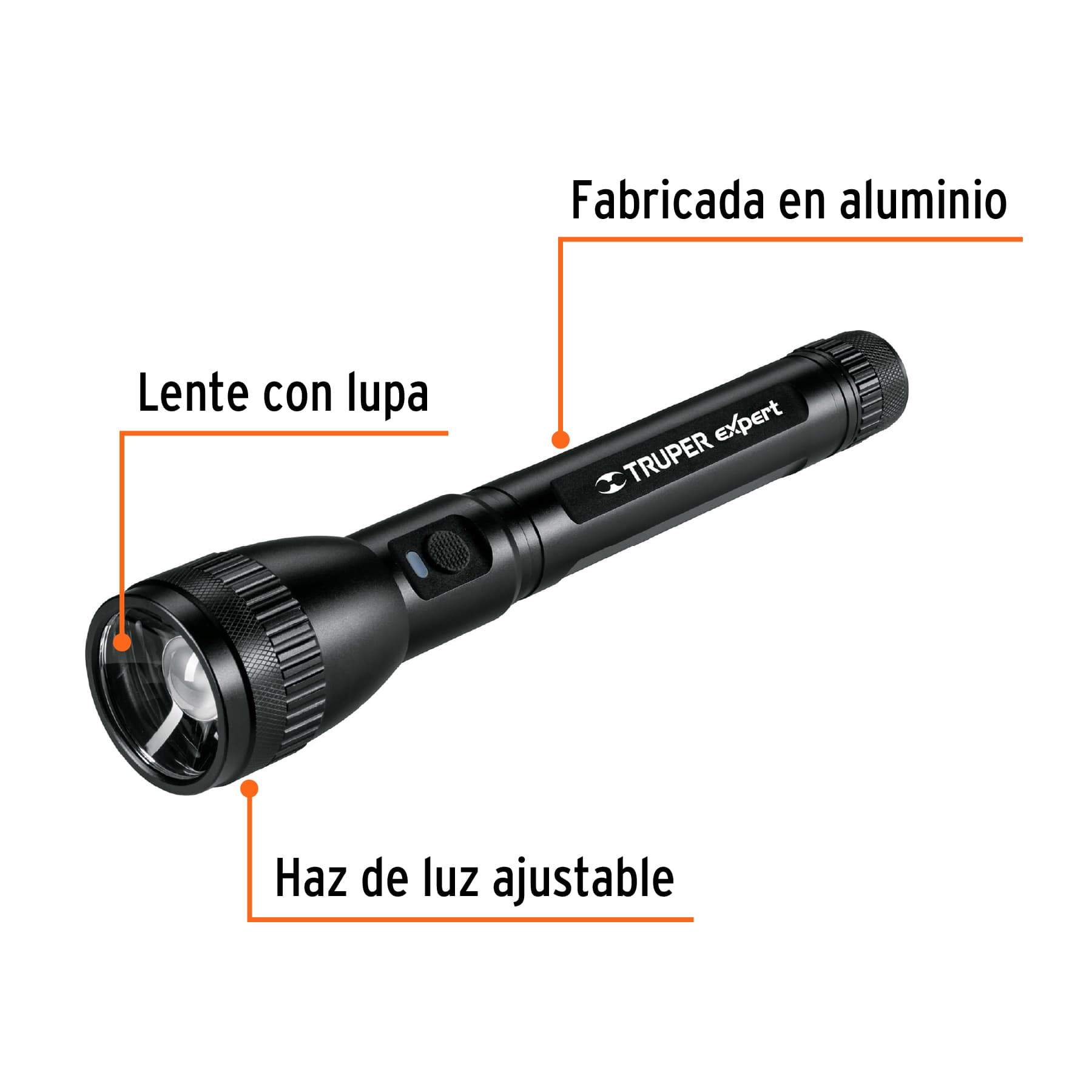 Foto 3 pulgar | Linterna LED Truper Expert color Negro Recargable de Aluminio 820 LM