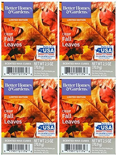 Foto 2 pulgar | Wax Melts Better Homes And Gardens, Hojas Crujientes De Otoño, Paquete De 4 - Venta Internacional.