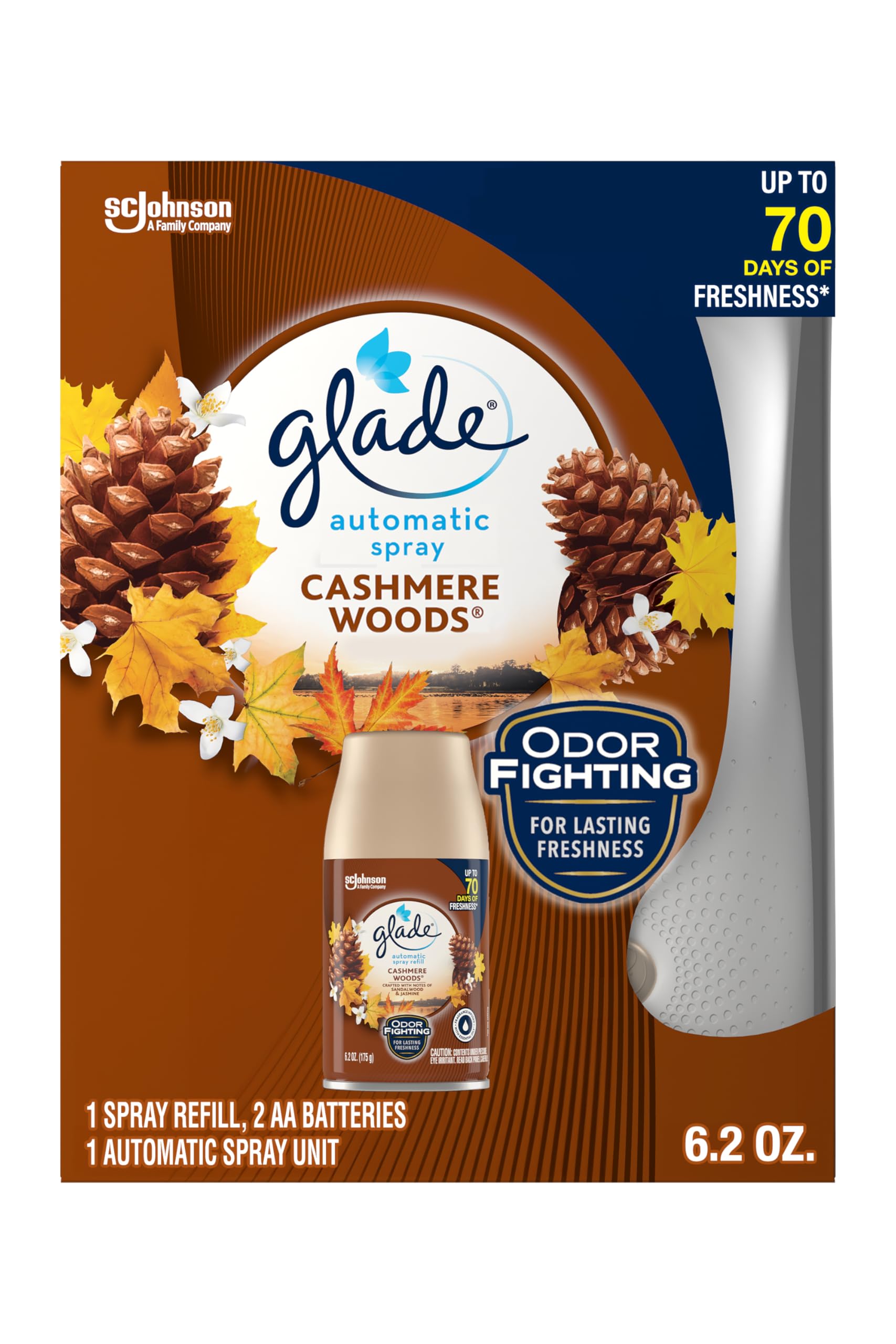 Foto 2 pulgar | Recambio Automático en Aerosol Glade para Ambientador Madera de Cachemir - Venta Internacional